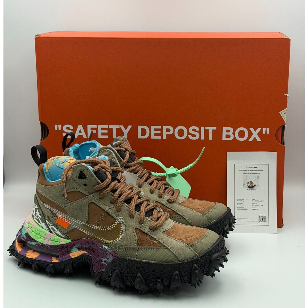Off-White X Nike Air Terra Forma Sneakers Men's 6 Archaed Brown Green DQ1615-200 - Picture 1 of 15